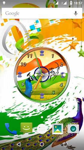 Ladda ner India clock by iPlay Store - gratis live wallpaper för Android på skrivbordet.