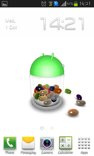 Gratis levande bakgrundsbilder Jelly bean 3D på Android-mobiler och surfplattor.
