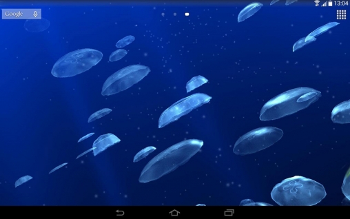 Gratis Interactive live wallpaper för Android på surfplattan arbetsbordet: Jellyfishes 3D.