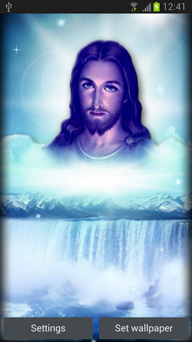 Jesus by Live Wallpaper HD 3D - ladda ner levande bakgrundsbilder till Android 4.1 mobiler.