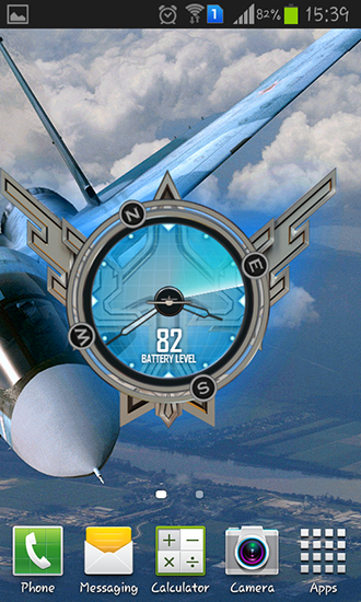 Gratis With clock live wallpaper för Android på surfplattan arbetsbordet: Jet fighters SU34.