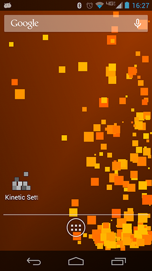 Kinetic - ladda ner levande bakgrundsbilder till Android 4.4 mobiler.