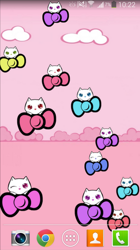 Kitty cute - ladda ner levande bakgrundsbilder till Android 4.2 mobiler.