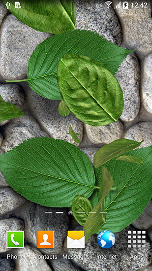 Gratis Växter live wallpaper för Android på surfplattan arbetsbordet: Leaves 3D.