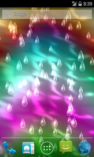 Light rain - ladda ner levande bakgrundsbilder till Android 9.3.1 mobiler.