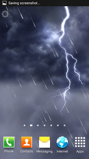 Lightning storm - ladda ner levande bakgrundsbilder till Android 4.1.1 mobiler.