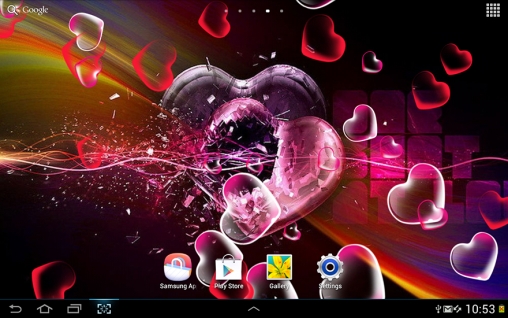 Love - ladda ner levande bakgrundsbilder till Android 2.0 mobiler.