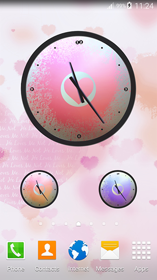Gratis With clock live wallpaper för Android på surfplattan arbetsbordet: Love: Clock.