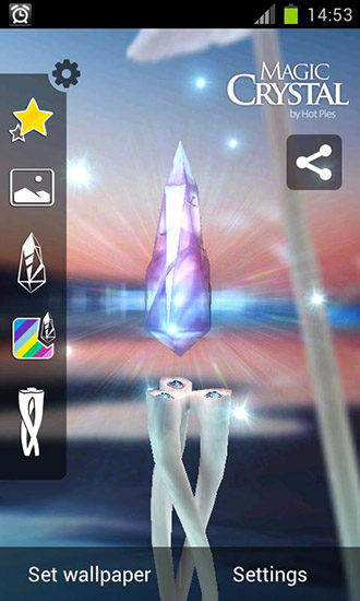 Gratis live wallpaper för Android på surfplattan arbetsbordet: Magic crystal.