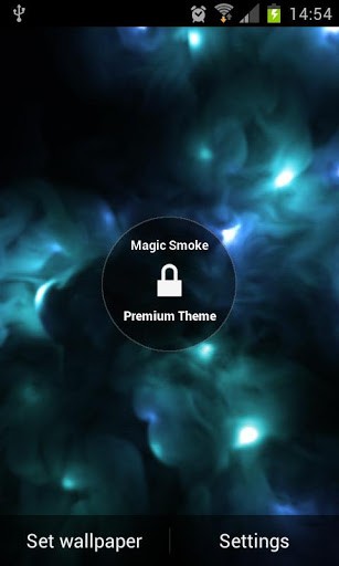 Gratis 3D live wallpaper för Android på surfplattan arbetsbordet: Magic smoke 3D.