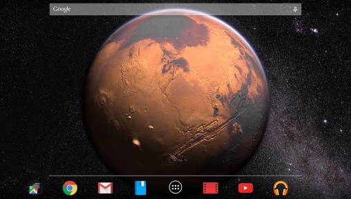 Gratis Rymd live wallpaper för Android på surfplattan arbetsbordet: Mars.