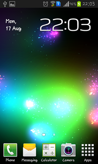 Mega particles - ladda ner levande bakgrundsbilder till Android 4.0.4 mobiler.