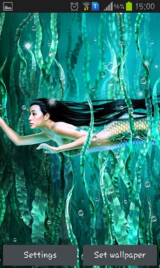 Mermaid - ladda ner levande bakgrundsbilder till Android 9.0 mobiler.
