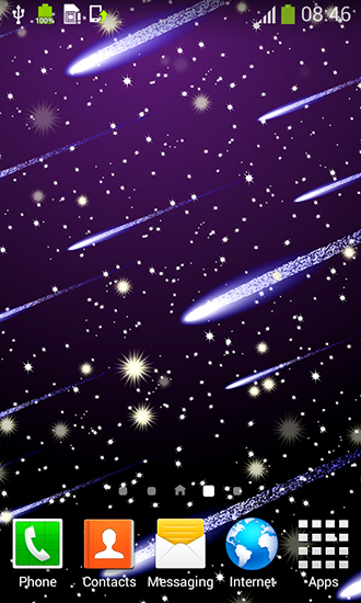 Gratis levande bakgrundsbilder Meteor shower by Live wallpapers free på Android-mobiler och surfplattor.