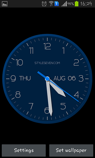 Modern clock - ladda ner levande bakgrundsbilder till Android 4.3.1 mobiler.