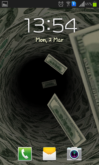 Money - ladda ner levande bakgrundsbilder till Android 4.1 mobiler.