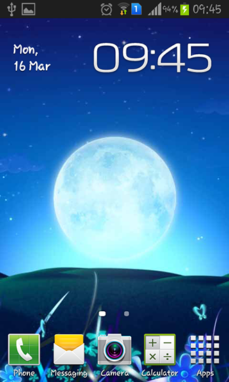 Moonlight - ladda ner levande bakgrundsbilder till Android 1.5 mobiler.