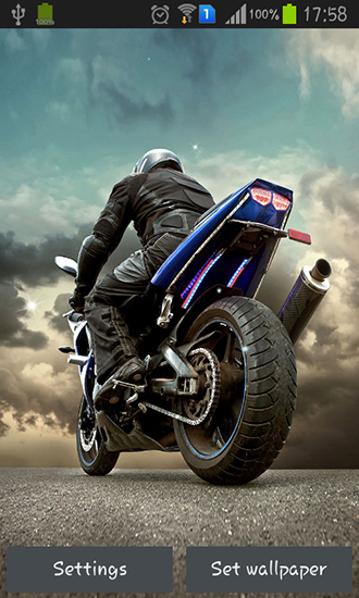 Motorcycle - ladda ner levande bakgrundsbilder till Android 5.1 mobiler.