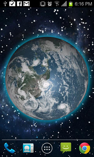 Moving Earth 3D - ladda ner levande bakgrundsbilder till Android 4.0.4 mobiler.