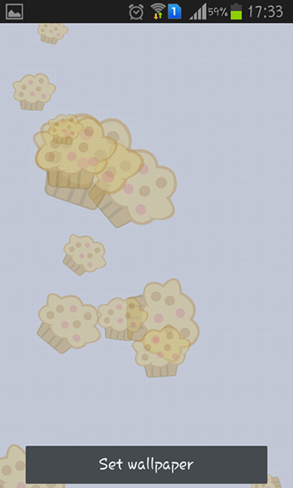 Gratis Mat live wallpaper för Android på surfplattan arbetsbordet: Muffins.