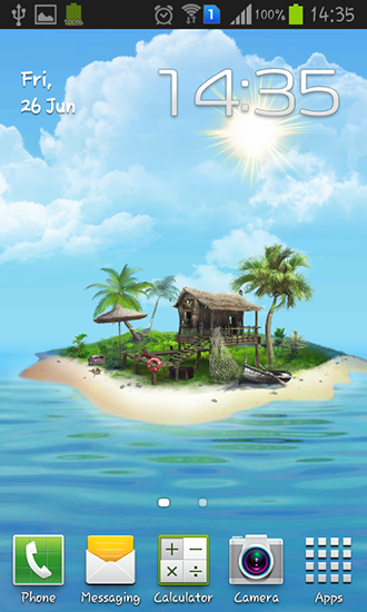 Gratis Landskap live wallpaper för Android på surfplattan arbetsbordet: Mysterious island.