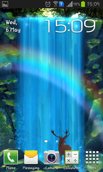 Mystic waterfall - ladda ner levande bakgrundsbilder till Android 4.2.1 mobiler.
