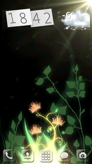 Gratis Blommor live wallpaper för Android på surfplattan arbetsbordet: Mystical life.