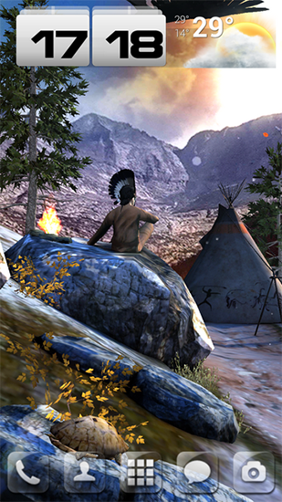 Gratis levande bakgrundsbilder Native american 3D pro full på Android-mobiler och surfplattor.