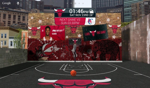 Gratis With clock live wallpaper för Android på surfplattan arbetsbordet: NBA 2014.