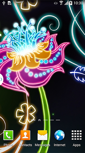 Ladda ner Neon flowers by Live Wallpapers 3D - gratis live wallpaper för Android på skrivbordet.