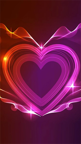 Ladda ner Neon hearts by Creative Factory Wallpapers - gratis live wallpaper för Android på skrivbordet.