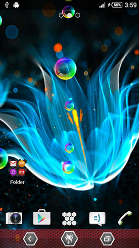 Gratis Blommor live wallpaper för Android på surfplattan arbetsbordet: Neon flowers by Next Live Wallpapers.