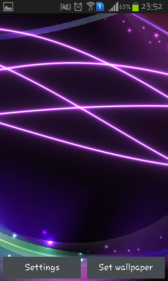 Neon waves - ladda ner levande bakgrundsbilder till Android 9.0 mobiler.