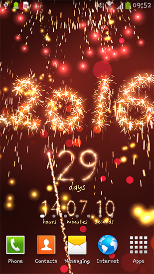 New Year: Countdown - ladda ner levande bakgrundsbilder till Android 4.4.2 mobiler.