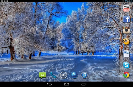 Nice winter - ladda ner levande bakgrundsbilder till Android 4.0 mobiler.