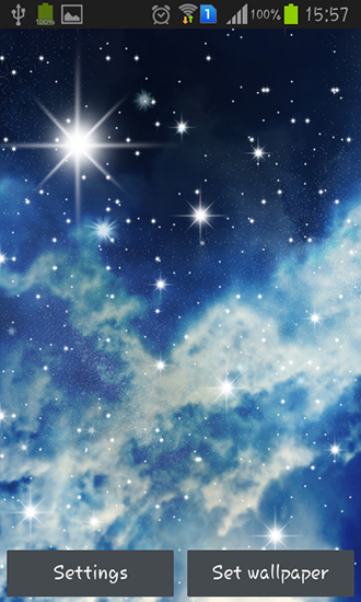 Night sky - ladda ner levande bakgrundsbilder till Android 8.0 mobiler.