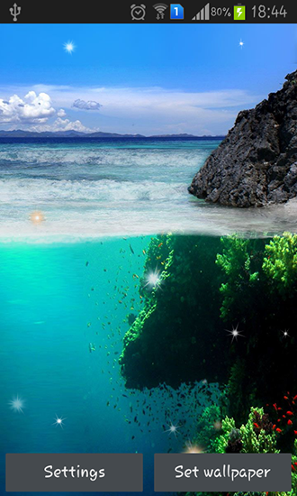 Ocean - ladda ner levande bakgrundsbilder till Android 5.1 mobiler.
