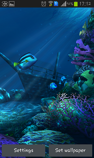Ocean HD - ladda ner levande bakgrundsbilder till Android 2.3 mobiler.
