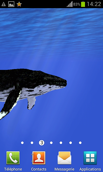 Ocean: Whale - ladda ner levande bakgrundsbilder till Android 4.4.4 mobiler.