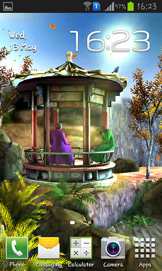 Oriental garden 3D - ladda ner levande bakgrundsbilder till Android 4.3.1 mobiler.