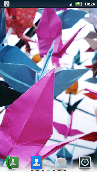 Ornate origami - ladda ner levande bakgrundsbilder till Android 9.0 mobiler.