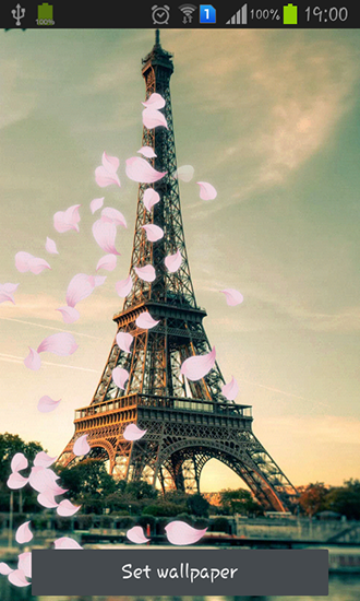 Gratis Interactive live wallpaper för Android på surfplattan arbetsbordet: Pairs: Eiffel tower.