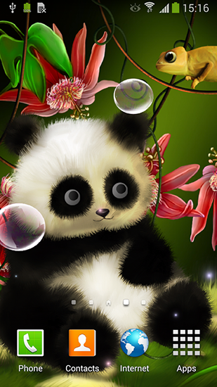 Gratis Vector live wallpaper för Android på surfplattan arbetsbordet: Panda by Live wallpapers 3D.