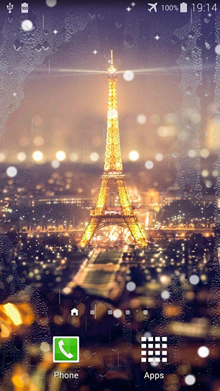Paris night - ladda ner levande bakgrundsbilder till Android 4.0.4 mobiler.