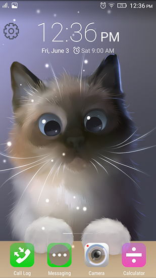 Gratis Vector live wallpaper för Android på surfplattan arbetsbordet: Peper the kitten.
