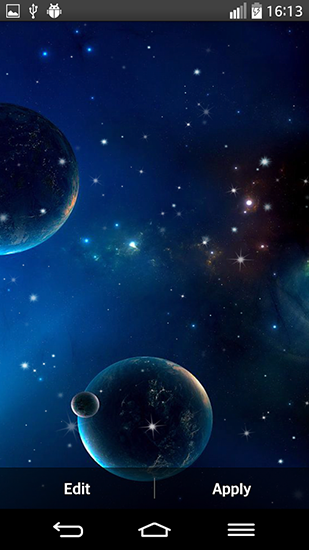 Planets - ladda ner levande bakgrundsbilder till Android 7.0 mobiler.