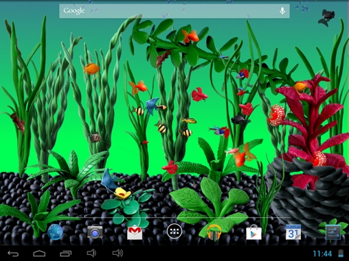Gratis Interactive live wallpaper för Android på surfplattan arbetsbordet: Plasticine aquarium.