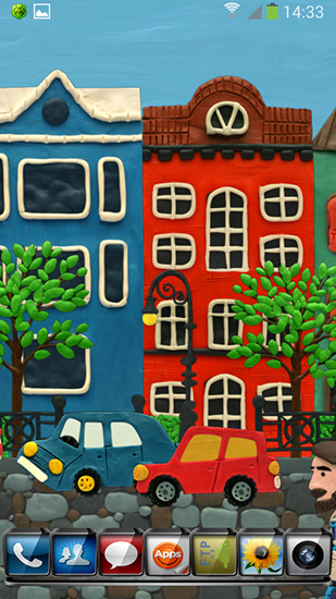 Gratis Landskap live wallpaper för Android på surfplattan arbetsbordet: Plasticine town.