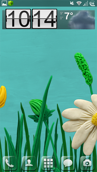 Gratis Blommor live wallpaper för Android på surfplattan arbetsbordet: Plasticine flowers.