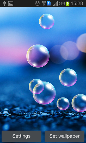 Gratis levande bakgrundsbilder Popping bubbles på Android-mobiler och surfplattor.